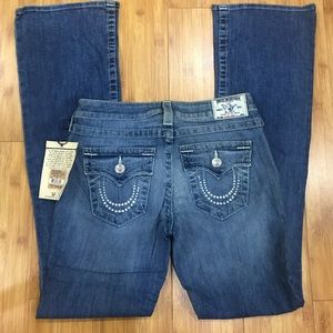 True religion jeans with Swarovski button pockets